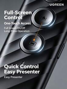 UGREEN LP386 Turner PPT Laser Hijau Isi Ulang, Pena Kontrol Jarak Jauh Bluetooth untuk Guru, Presenter Nirkabel Antarmuka Ganda Tipe-C/USB - View 7