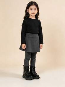 Botas infantiles de otoño nuevo estilo botas para niñas botas para niños medianos-grandes con cremallera lateral suela gruesa con cordones botas de motocicleta para niños antideslizantes estilo británico vintage botas de tobillo botas de media pantorrilla - Negro - Ver 6