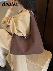 Minimalist Fashion PU Leather Shoulder Bag, Suitable For Commuting And Travel - Coffee - View 11