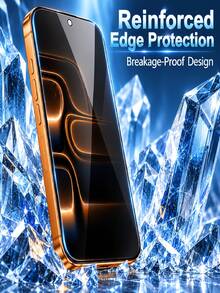 4pcs 8K Privacy Tempered Glass Screen Protectors Compatible With IPhone 18 Pro Max/18 Pro/17 Pro Max/17/16/15/14/13/12/11/Mini 9H Hardness, Easy Installation Frame, Anti-Spy, Auto Dust-Elimination, Sensitve Touch - Black - View 2