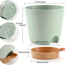 5 Packs Self-Watering Plant Pots, Bottom Watering Planters With Reservoir For Indoor Garden - Flower Pot - View 2