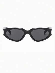 1 Pair Men's Personalized Rivet Cat Eye Fashion Glasses For Driving And Fishing - Glossy Black - View 3
