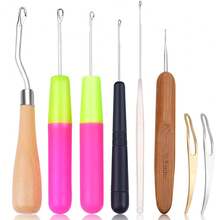 Dreadlocks Tool,Dreadlocks Crochet Hook And Interlocking Tools Latch Hook Crochet Needle Set For Braiding, Locs, Dreadlocks And Passion Twist Extensions - View 8