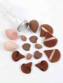 Makeup Sponges, 5 Pieces, Mini Loose Powder Puffs Mini Loose Powder Puffs Mini Finger Cushion Powder Puffs, Foundation Sponges, Flawless For Liquid, - Multicolor - View 2