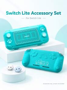 Multi-Function Protective Case Set Compatible With Switch Lite: Includes A Transparent Hard Shell And Soft Skin-Friendly Silicone Protective Cover, Ideal Accessory Gift For Friends, Perfect For Halloween Or Christmas - View 7