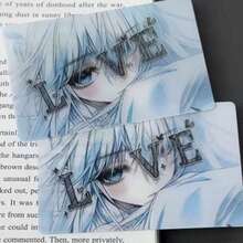 1pc Love Winking Pendant, Anime Style Collectible Card, 2D Illustration Card, High-Definition Printed Decorative Card, Fan Collection DIY Decorative Card, Fun Gift, Adult Gift Choice, Surprise Gift, Suitable For Big Boys And Cute Girls - Multicolor - View 4