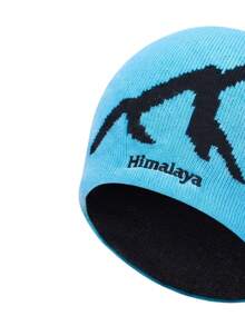 CAMEL CROWN Pure Wool Knitted Beanie, Windproof Warm Hat For Hiking, Winter Skull Cap - Turquoise Blue - View 3