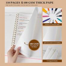 Spiral Notebook Diary A4 Large Size Notebook Suitable For Men And Women, College Lined Inner Page Diary, Hardcover Spiral Bound Diary, Suitable For Work And School Writing Notes - A4 - View 4
