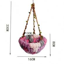 Parrot Hammock Nest, Forest Style Hanging Swing Bed, Suitable For Cockatiel, Tiger-Striped, Peony Small Bird Cage Resting, All-Season Bird Nest - Multi-color - View 11