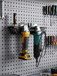 Angle Grinder Holder Tool Storage Rack, Multi-Function Wall Mount Bracket, Metal Power Tool Organizer, With Multiple Slots, Suitable For DIY Enthusiasts, Mechanics And Garage Workshops, Workspace Storage - Multicolor - View 2