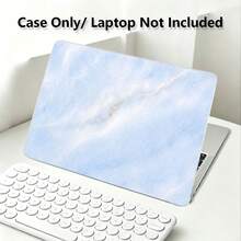 1pc Protective Case, Fresh Blue Watercolor Marble Pattern UV Printed, Laptop Protective Cover, Minimalist Lightweight Durable Protective Case Suitable For 13 Inch Neo Laptop Protective Case A3404 Model/ Air Pro 13.3 13.6 14.2 15.3 16.2 Inch/ Matebook D14/D16 - View 1