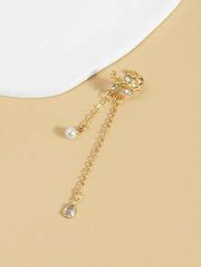 1 buah Anting Jepit Telinga Dua Lapis Gaya Vintage Prancis, Jepitan Tulang Rawan Telinga Minimalis yang Dipersonalisasi, Gaya Elegan dan Keren - Emas - View 3