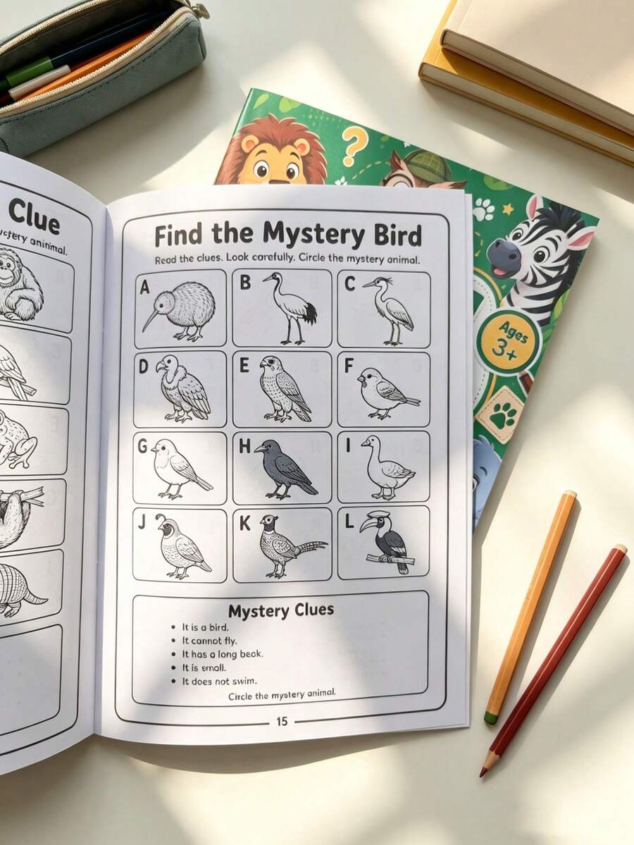 Animal Clue Activity Notebook, Animal Detective, Find Mysterious ...