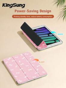 Kingsung 2026 Bow Minimalist Pattern Tablet Protective Case, Compatible With 7/8/9/10th Gen/Pro 12.9/Pro 11/11th Gen (A16), Galaxy Tab S6 Lite/Galaxy Tab A11+2025, Soft Shockproof Protection, Supports Smart Standby/Auto Wake/Sleep Function - Multicolor - View 6