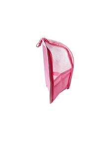 1pc Portable Mesh Toiletry Bag, Standing Travel Cosmetic Organizer, Multi-Pocket Zipper Storage Bag, Suitable For Bathroom, Beach, Vacation Travel Essentials - Multicolor - View 10