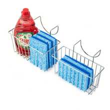 1pc Kitchen Sponge Holder Sink Basket Sink Tray Brush Dish Drainer Rack Sponge Drainer Rack Cloth Storage Rack Hanging Basket - One size fits all - View 5
