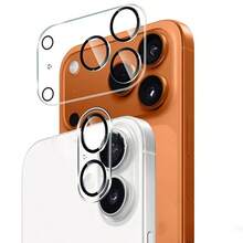 1 قطعة فيلم حماية عدسة الكاميرا عالي الدقة متوافق مع Apple Duo/18 Pro Max/18 Pro/17 Pro Max/17 Pro/17، ملصق حماية العدسة، وسادة حماية العدسة، مقاوم للخدش ومقاوم للسقوط ومقاوم للماء، فيلم حماية عدسة من الزجاج المقسى بصلابة 9H، وضوح عالي، زجاج متين، مقاوم للخدش ومقاوم للسقوط، خالي من الفقاعات، سهل التركيب، تغطية كاملة، التصاق قوي، فيلم حماية عدسة الكاميرا - شفاف - مشاهدة 6