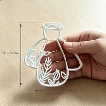 Blessing Angel Shaped Clay Polymer Cutter, Suitable For Making Hanging Decorations And Jewelry Trays, Used For Placing Rings And Earrings, And Photographing Small Items - White - View 2