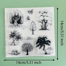 Stempel Silikon Pohon Transparan, Pola Lanskap Hutan Klasik, Segel Karet Transparan untuk Kerajinan Dekoratif DIY, Scrapbooking, Jurnal, Pembuatan Kartu - DS-1 - View 18