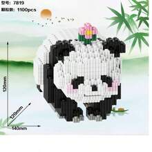 1000pcs Small Particle Assembly Toy Cute Panda Adult High Difficulty Building Blocks Gift Ornament, Miniature Small Particle Assembly Model, Adult High Difficulty DIY Assembly Ornament, Desktop Decoration, Collection Ornament, Birthday Gift, Party Gift, Christmas Gift, Home Decor - Multicolor - View 12
