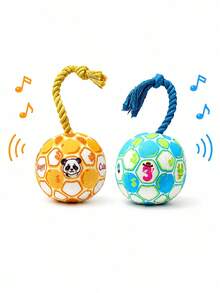 Durable Squeaky Dog Toy - Interactive Self-Play Chew Ball, Relieves Boredom And Releases Energy; Soft Plush Material, Suitable For Small Dogs (E.G., Teddy, Bichon); Perfect Pet Gift For Halloween, Christmas, Easter, Father's Day - Multicolor - View 15