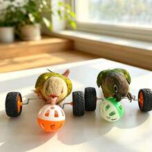 15pcs/10pcs/5pcs/1pc Bird Bell Ball Toy, Jingle Sound Diameter 3.8cm (1.5 Inch), Colorful Cat Teaser Bird Teaser Dog Parrot Toy Ball, Built-In Bell, Interactive Bird Cage Toy, Suitable For Budgies, Lovebirds, Small Birds, Pet Holiday Gift - View 5