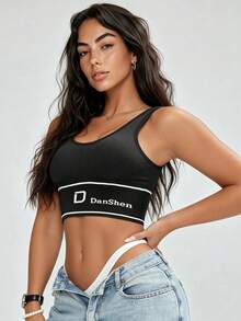Runway Rest 2pcs/Set Women's Comfortable Breathable Built-In Padding Non-Wired Tank Top Bra Yoga Sports - Multicolor - View 3