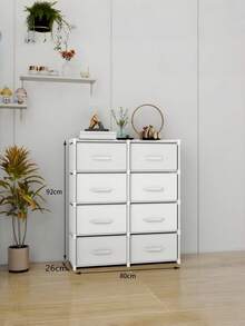 1 Pack Multi-Drawer Sturdy Freestanding Fabric Storage Dresser Cabinet, Modern Neutral Color Vertical Drawer Organizer Unit With Handles For Bedroom Hallway Closet Entryway, Christmas Thanksgiving Home Organization Gift - Multicolor - View 23