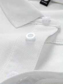 Vancamel Pulse Women's Loose Minimalist Long Sleeve Polo Shirt, Solid Color Versatile Outdoor Sports & Commute Top - White - View 5