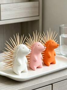 Cute Hedgehog-Shaped Toothpick Holder/Dispenser – Desktop Organizer, Kitchen Countertop Decor, Dining Table Accessory, Home Decor Gift, Creative Storage Item – Perfect For Christmas, Halloween, And Thanksgiving - Multicolor - View 1