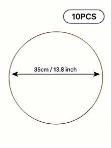 1pc/5pcs /10pcs 6 Sizes Metal Floral Hoop Wreath Macrame Silvery Hoop RingsFor DIY Floral Macrame Hoop, Wedding Decorations,Dream CatcherAnd Wall Hanging Crafts - Gold - View 20