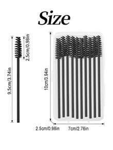 200pcs Disposable Mascara Wands, Spoolie Eyelash Brush, Eyebrow Brush & Brow Comb With Storage Case, Lash Extension & Eyebrow Grooming Makeup Applicators - Multicolor - View 5