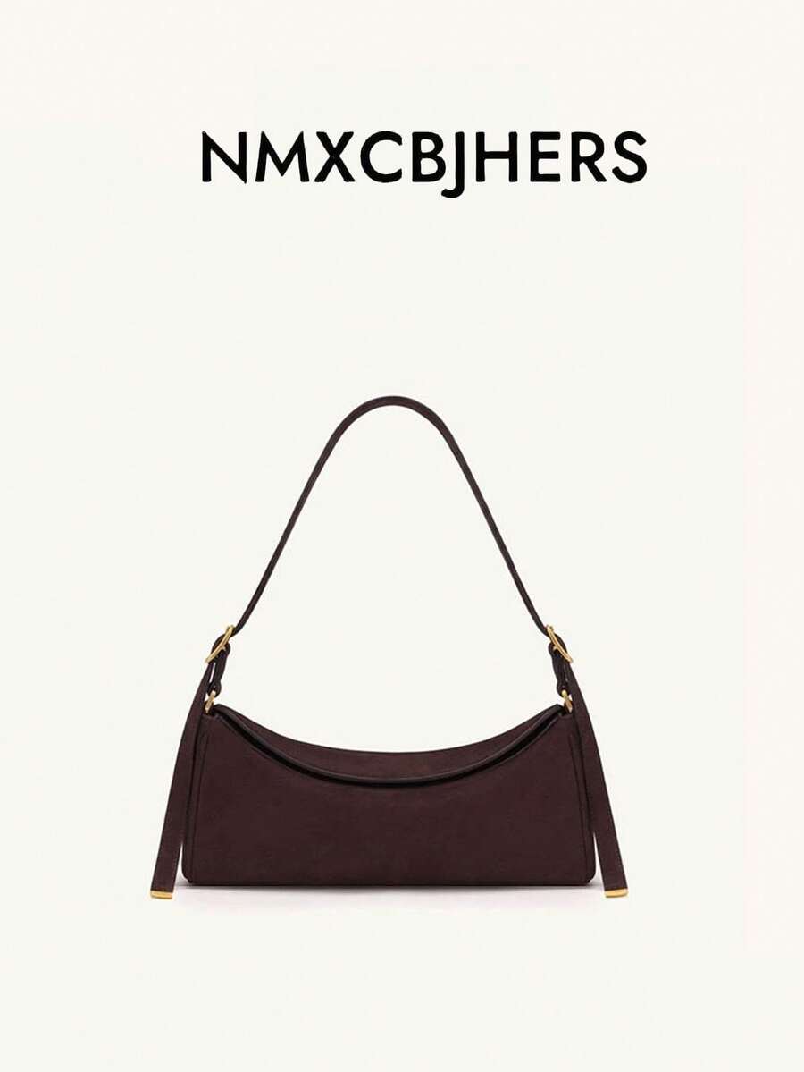 Women's New Vintage Baguette Bag, Commuter Shoulder Bag - Brown - View 1