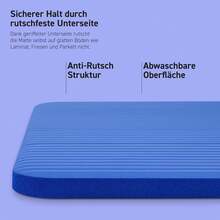 Gymnastikmatte Premium - rutschfeste Fitness- & Yogamatte - Royalblau - Übersicht 4