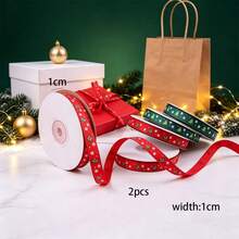 25 Yards/Roll Christmas Gift Party Baking Box Decorative Sealing Ribbon, Woven Ribbon Packaging Decoration Bow Ribbon, Premium New Style - View 10