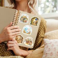 50Pcs Cozy Home Animal Stickers, Cute Cartoon Creature Decals, Waterproof Stickers For Fridge DIY Decor - 50 PCS - View 9