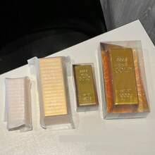 1pc Replica Gold Brick Model, Faux Gold Bar Party Decoration, Fun Stage Trick Accessory, Birthday Gift, Holiday Present, Thanksgiving Gift - Multicolor - View 4
