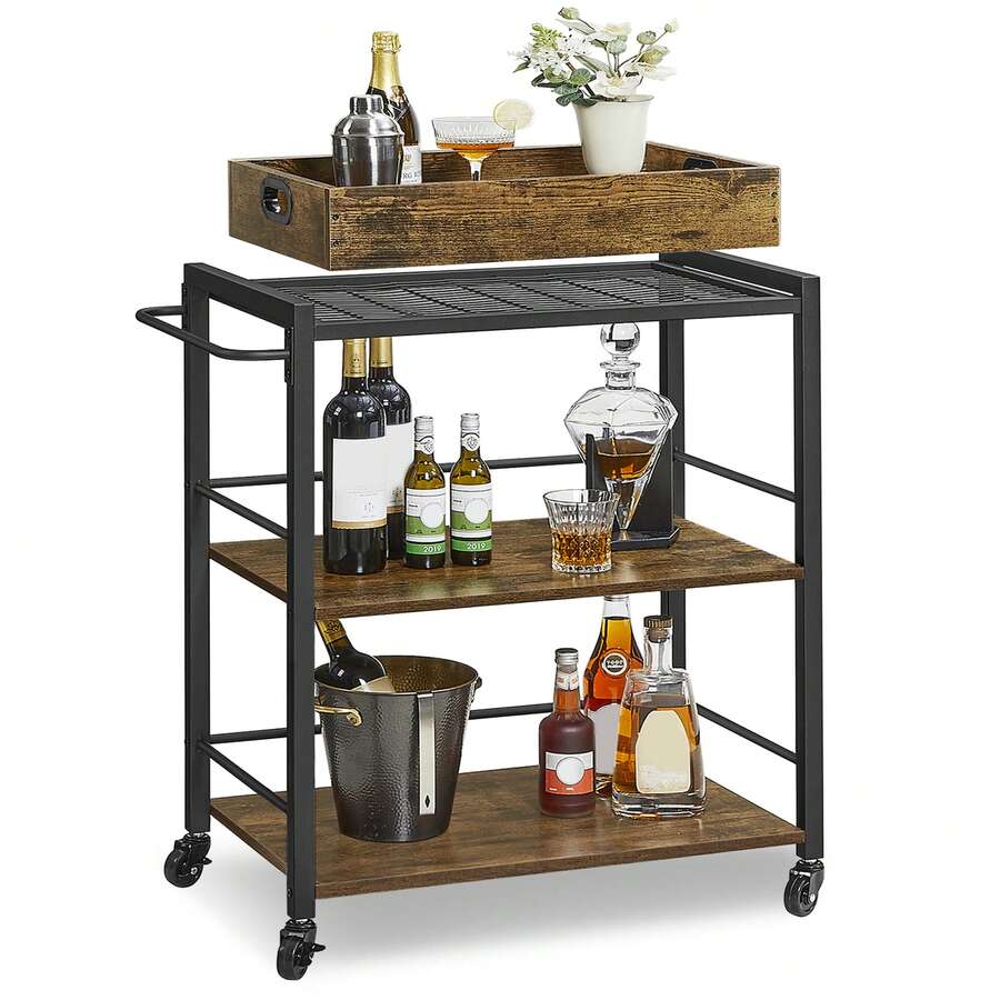 Bar & Serving Carts - Brown - View 1