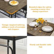 Dining Table & Chair Sets - Coffee Brown - View 6
