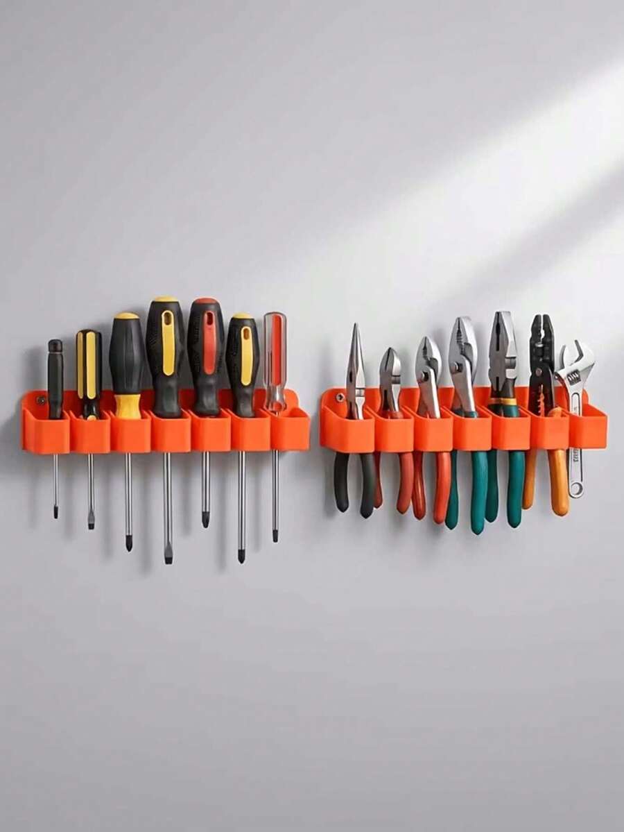 Wall-Mounted Tool Organizer Set - Garage Tool Rack For Screwdrivers And Pliers - Space-Saving Workshop Storage Storage And Organization - Multicolor - View 1