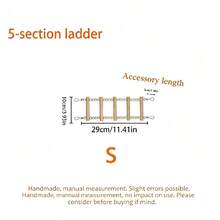 1pc Natural Wood Bead Climbing Ladder 5-Step 7-Step 9-Step 11-Step Bird Toy Parrot Climbing Ladder Bird Climbing Ladder Bird Supplies Bird Training Supplies Bird Cage Accessories Suitable For Small And Medium Birds Parrots - Style A - View 14