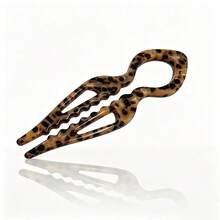 Acetate U-Shaped Double-Prong Hair Stick, Women's Daily Bun Fixing Hair Accessory - Multicolor - View 6