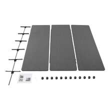 SENDERPICK Room Divider Sound-Repellent Privacy Panel With Wheels 3-Panel Portable Office Divider For Room Partition - Dark Grey - View 2