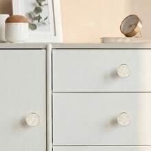 4pcs Shell Texture Ocean Style Single Hole Pull Handles, Modern Minimalist Plastic Knobs For Cabinet, Wardrobe, Jewelry Box, Furniture, Gift Box, Drawer, Cabinet Door - Vintage Handle - View 5