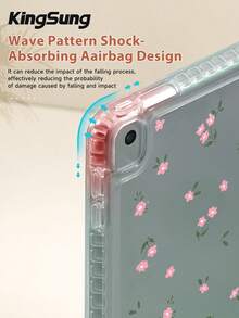 Kingsung حافظة جهاز لوحي بنقشة زهور مطبوعة 2026 مع فتحة قلم مدمجة، متوافقة مع Pad Mini6/Mini7/9.7/10.2/10.9/Pro 11، Pad Air 8 (M4) 2026 (11 بوصة)، Pad 10 2022 (10.9 بوصة)، Pad 11 (A16) 2025 (11 بوصة) وطرازات أخرى. توفر حماية ناعمة من الصدمات ودعم وظائف الاستعداد الذكي/الاستيقاظ التلقائي/النوم - متعدد الألوان - مشاهدة 5