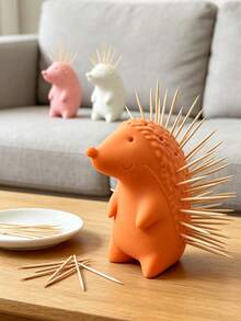 Cute Hedgehog-Shaped Toothpick Holder/Dispenser – Desktop Organizer, Kitchen Countertop Decor, Dining Table Accessory, Home Decor Gift, Creative Storage Item – Perfect For Christmas, Halloween, And Thanksgiving - Multicolor - View 6