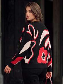 Women's Autumn/Winter Long Sleeve Crew Neck Pullover Casual Vintage Blouse - Multicolor - View 2
