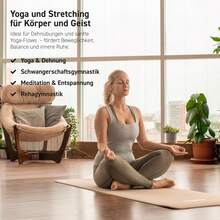 Gymnastikmatte Premium - rutschfeste Fitness- & Yogamatte - Beige-Karamell - Übersicht 6