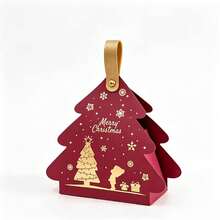 24 Gift Boxes Shaped Like Christmas Trees With Handles-Compact And Portable Paper Gift Boxes/Bags, Ideal As Party Favors For Holiday Gatherings And Christmas Tree Decorations. - Multicolor - View 14