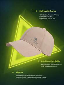 CAMEL CROWN Unisex Baseball Cap, Summer New Sun Protection Sports Tennis Hat, Face-Flattering Sun Hat - Khaki - View 5